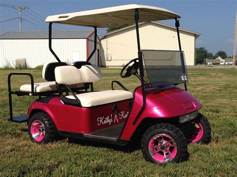 Custom Pink Golf Cart Custom Golf Carts Golf Carts Golf