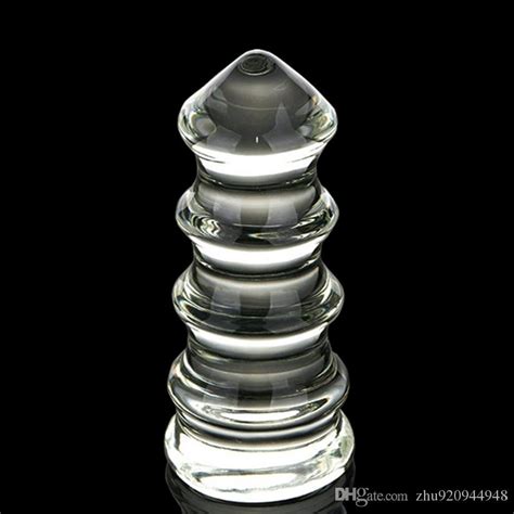 huge crystal glass dildos anal beads butt plug with 5 beads anal toys for women men super large