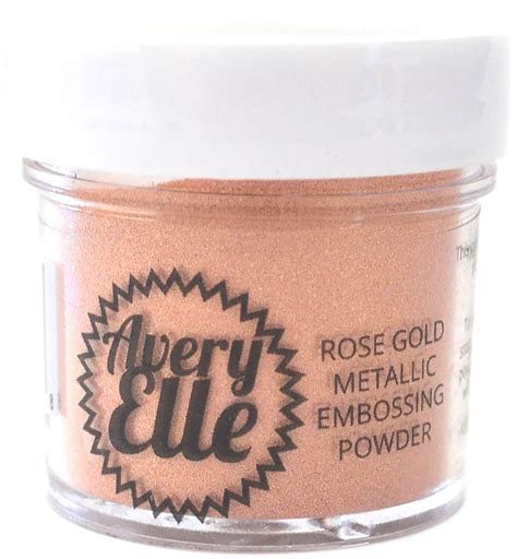 Avery Elle Metallic Fine Embossing Powder 1oz Rose Gold E1706