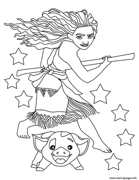 Each of these included free moana coloring pages was gathered from around the web. Moana And Pig Ready Coloring Pages Printable