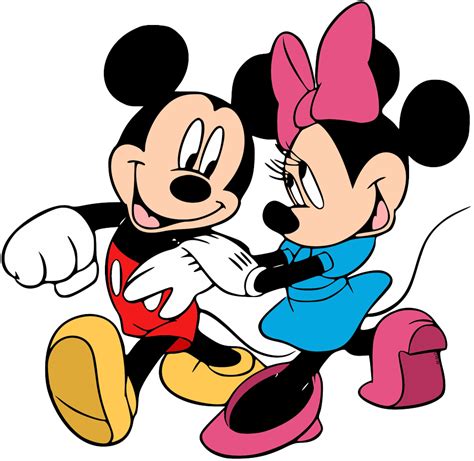 Clip Art Of Mickey And Minnie Mouse Walking Arm In Arm Disney