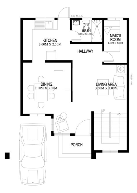 Two Storey Floor Plans Storey House Design With D Floor Plan