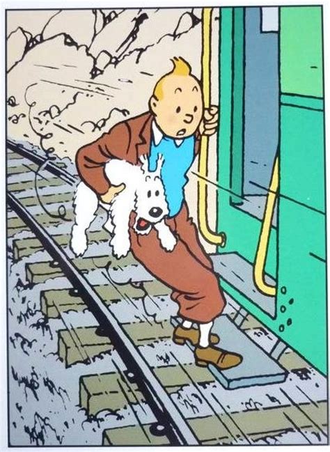 A Punto Para Tirarse A Agua Tintin And Snowy Tintin Las
