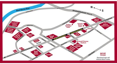 29 The University Of Alabama Map Maps Online For You