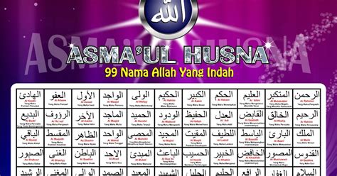 Asmaul Husna Jual Poster Kaligrafi Islam Asmaul Husna Size 18560 Hot Sex Picture