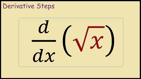 The square root calculator will find the square root of the number you enter. How to find the derivative of square root of x (steps) - YouTube