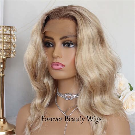 12 Ombre Blonde Lace Front Wig Synthetic Lace Front Wig Etsy