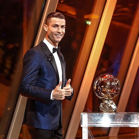 Cristiano Ronaldo Wins Ballon Dor Tying Lionel Messi Realmadrid Football Cristiano Ronaldo