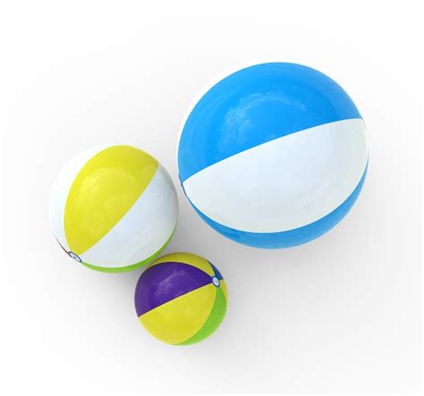 Premium Photo 3d Rendering Colorful Beach Balls