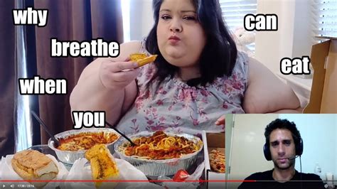 Hungry Fat Chick Massive Italian Feast Mukbang Video Breakdown Youtube