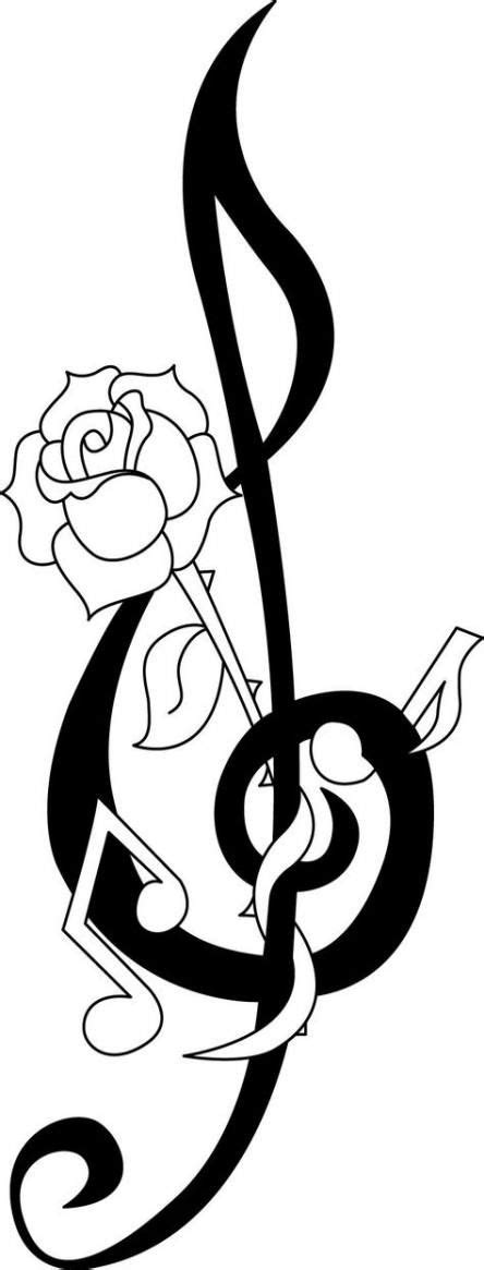 Best Music Note Drawing Ideas Treble Clef Ideas Music Rose Tattoo