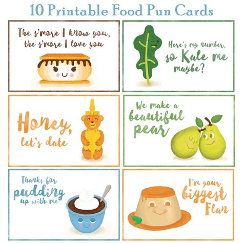 If a word contains the cat sound, we can make a silly cat pun: 10 Printable Food Pun Cards - Printables 4 Mom