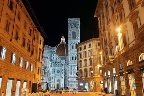 Florence Cathedral Night View In Italy Songquan Photography
