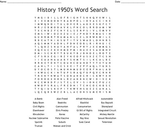 1950s Crossword Puzzle Printable Printable Crossword Puzzles