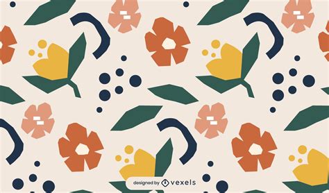 Geometric Floral Pattern Design Vector Download