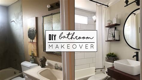 Diy Small Bathroom Makeover Youtube