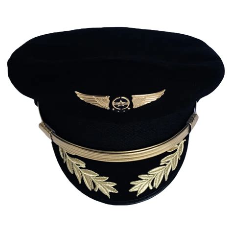 Custom Upscale Pilot Cap Airline Captain Hat Uniform Hat Halloween