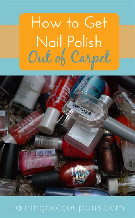 Discover the best ways for how to get nail polish out of carpet with our guide, and make your home and all your carpets look like new! How To Get Nail Polish Out Of Carpet | Recipe | Nail ...