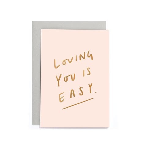 Loving You Is Easy Small Card Small Cards Cards Pink Cards