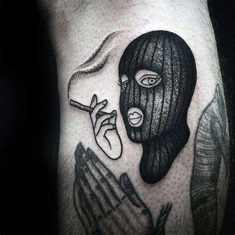See more ideas about gangsta tattoos, tattoos, gangster tattoos. 30 Ski Mask Tattoo Designs For Men - Masked Ink Ideas