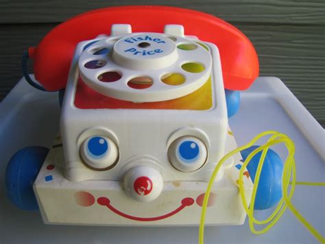 1985 Vintage Fisher Price Chatter Phone Rotary Telephone Pull Toy 747