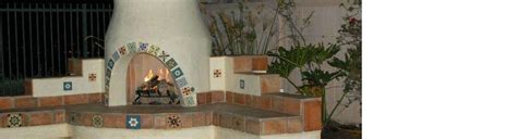 Outdoor Fireplaces Mexican Tile Designs