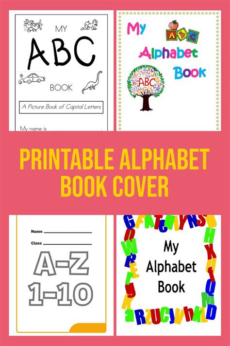 Printable Alphabet Book Cover Alphabet Book Preschool Alphabet Book