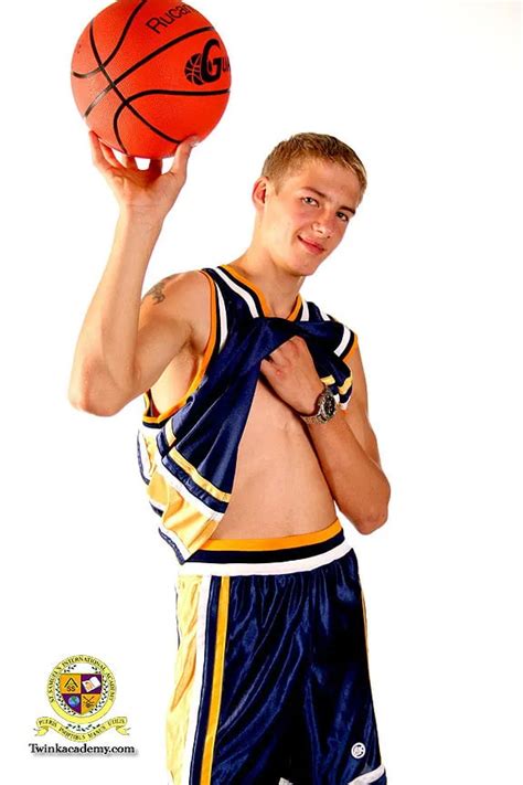 Blond Teenage Latvian Hunk Poses In His Basketball Uniform Pics