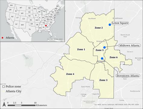Six Police Zones In Atlanta Georgia Zone 1 Northwest Atlanta Zone