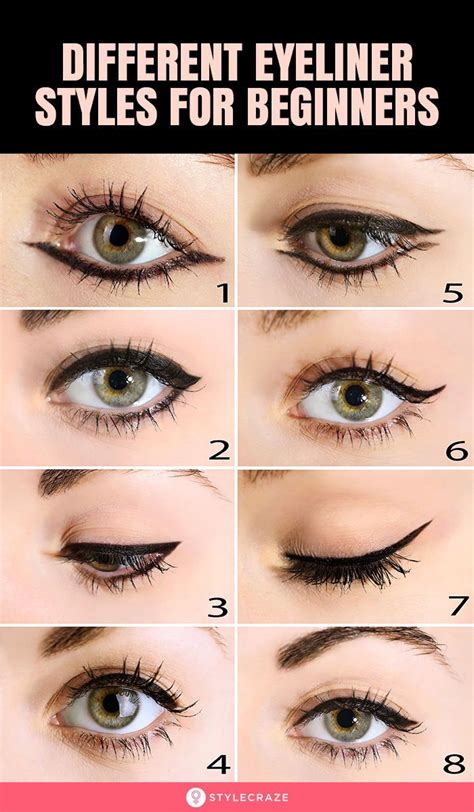 5 Different Eyeliner Styles For Beginners A Step By Step Tutorial