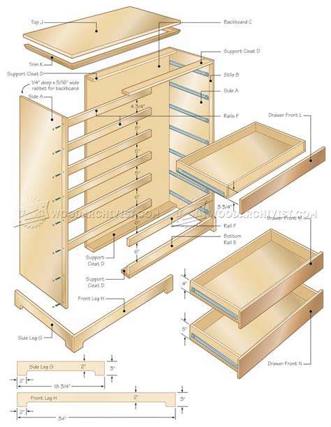 Tall Chest Of Drawers Plans • Woodarchivist