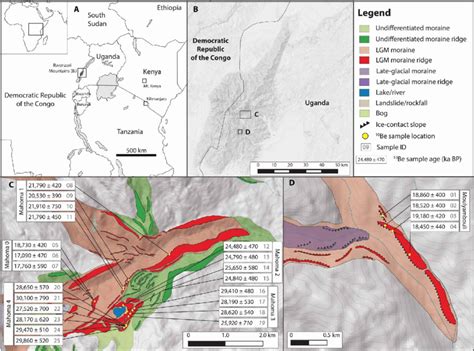 The Rwenzori Mountains And Geomorphic Maps Of Field Areas A The