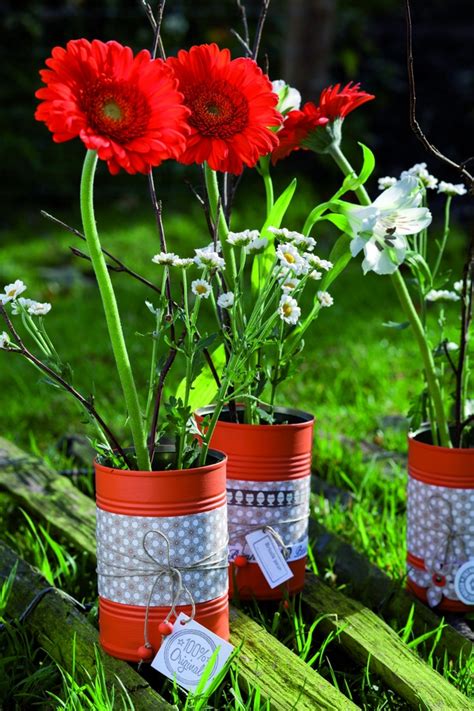 20 Tin Can Craft Ideas Flower Vases And Plant Pots