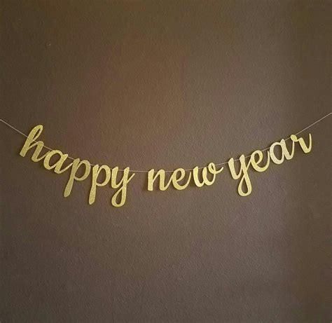 Check spelling or type a new query. Happy New Year Cursive Gold Glitter Banner Custom Options