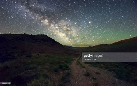 Milky Way Galaxy And A Rural Dirt Road High Res Stock Photo Getty Images