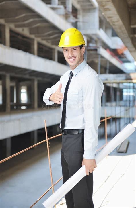 Architect On Construction Site Stock Photo Image Of Industry Manager