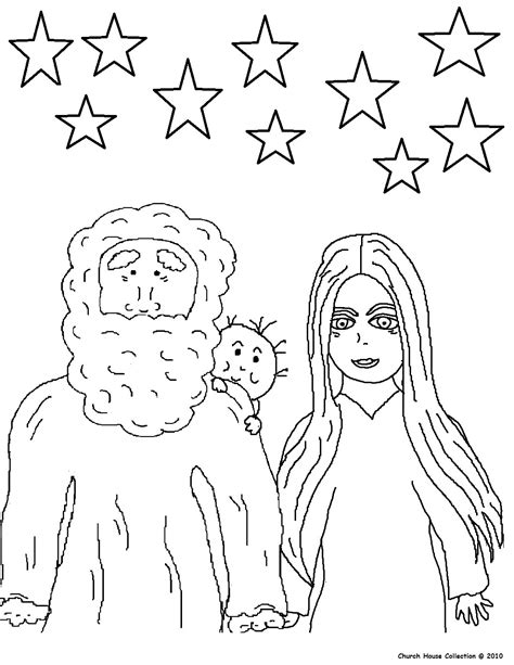 Abraham Stars Coloring Page