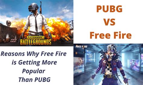 Both are based on same concep. PUBG VS Free Fire: Reasons Why Free Fire is Getting More ...