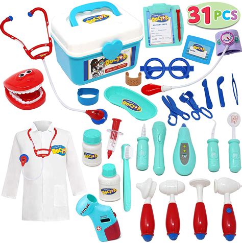 Kids Doctor Kit 31 Pieces Pretend N Play Dentist Medical Kit With