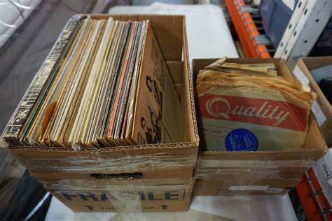 Box Of Records 33 45s And 78s Big Valley Auction