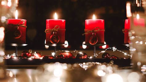 Download Wallpaper 3840x2160 Candles Decorations Garlands Holiday