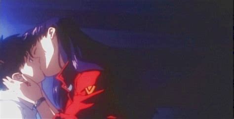 That Was A Grown Up Kiss Well Do The Rest When You Get Back Ok Misato Kissing Shinji