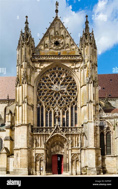 The Cathedral Saint Etienne Sens Yonne Burgundy France Stock Photo