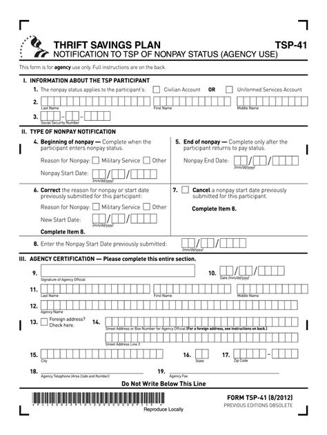 Tsp 3 Form Fillable Version Printable Forms Free Online