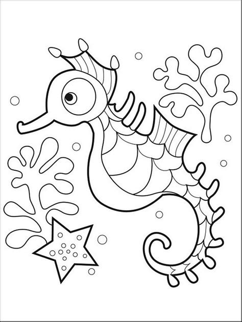 Coloring Book Cute Sea Animals Animal Coloring Pages