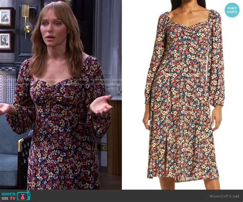 Wornontv Abigails Floral Sweetheart Dress On Days Of Our Lives Marci Miller Clothes And
