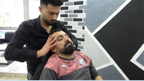 asmr turkish barber massage face massage head massage youtube