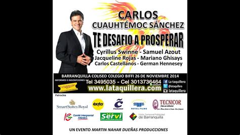 Carlos cuauhtémoc sánchez es uno de los autores mexicanos más prolíficos y afamados de la actualidad literaria. LIBRO TE DESAFIO A PROSPERAR DE CARLOS CUAUHTEMOC SANCHEZ PDF