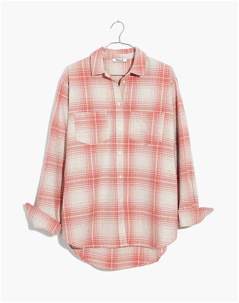 Flannel Sunday Shirt In Pink Plaid Sunday Shirt Madewell Flannel