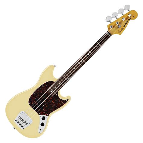 Disc Fender Fsr Mustang Bass Guitar Vintage White Gear4music